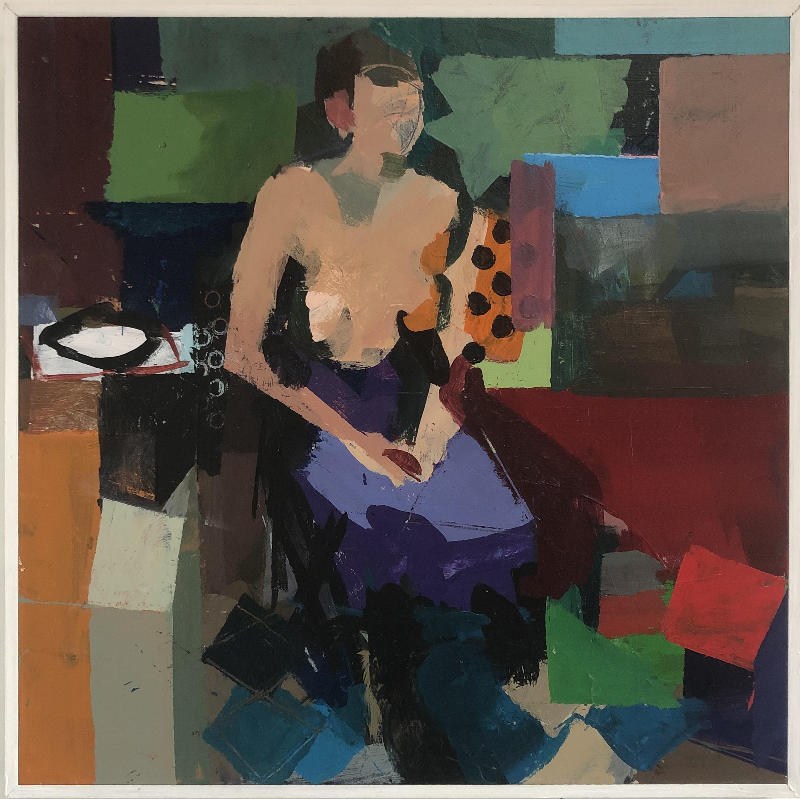 Seated Woman, Purple Skirt